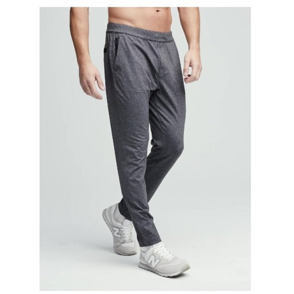Fourlaps Men's Equip Pants Active Athletic Fit Stretch Knit Dark Gray Size XL